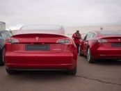 Первое фото европейской версии Tesla Model 3