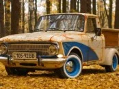 Украинец построил яркий пикап Москвич в стиле рэт-лук